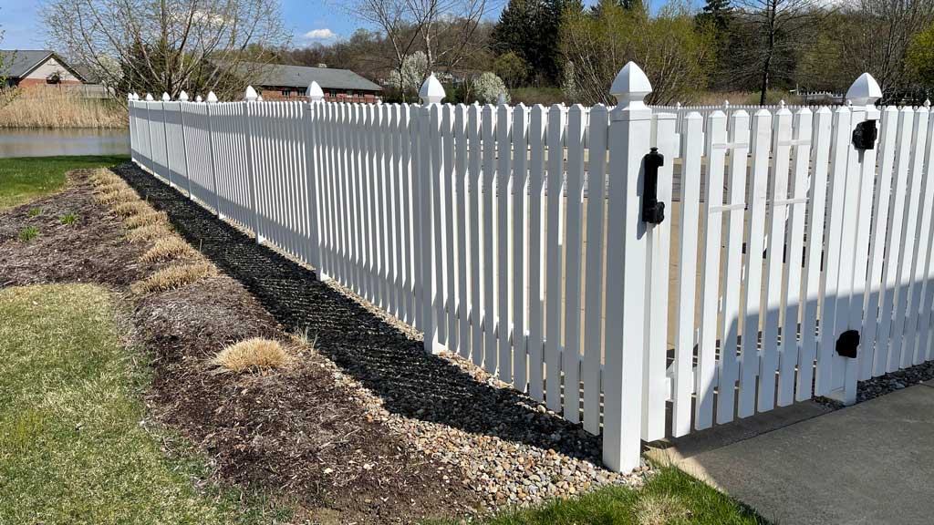 White Vinyl Picket Fence