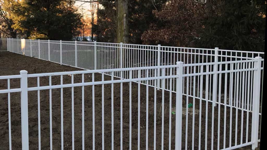 White Ornamental Aluminum Fence