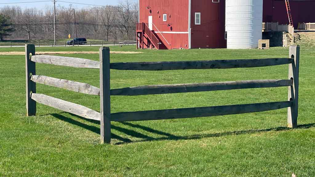 split rail corner fence