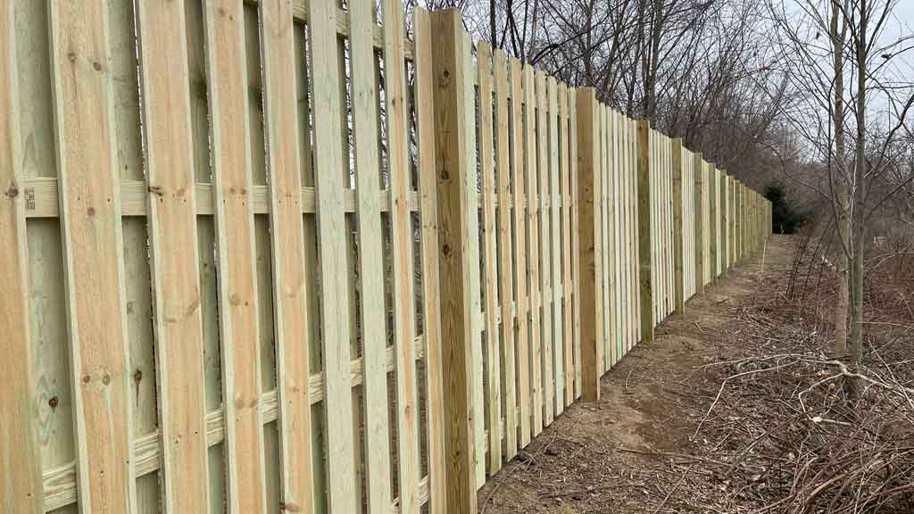 board on board pressure treated fence