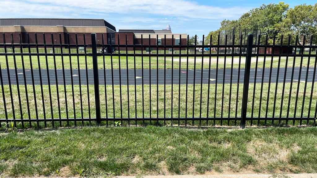 steel ornamental black fence