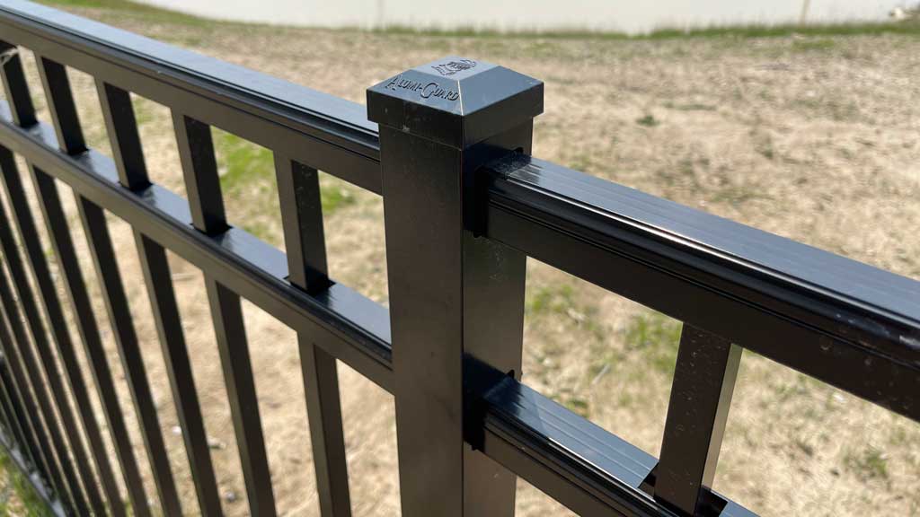 Aluminum Fence Post with Routed Holes