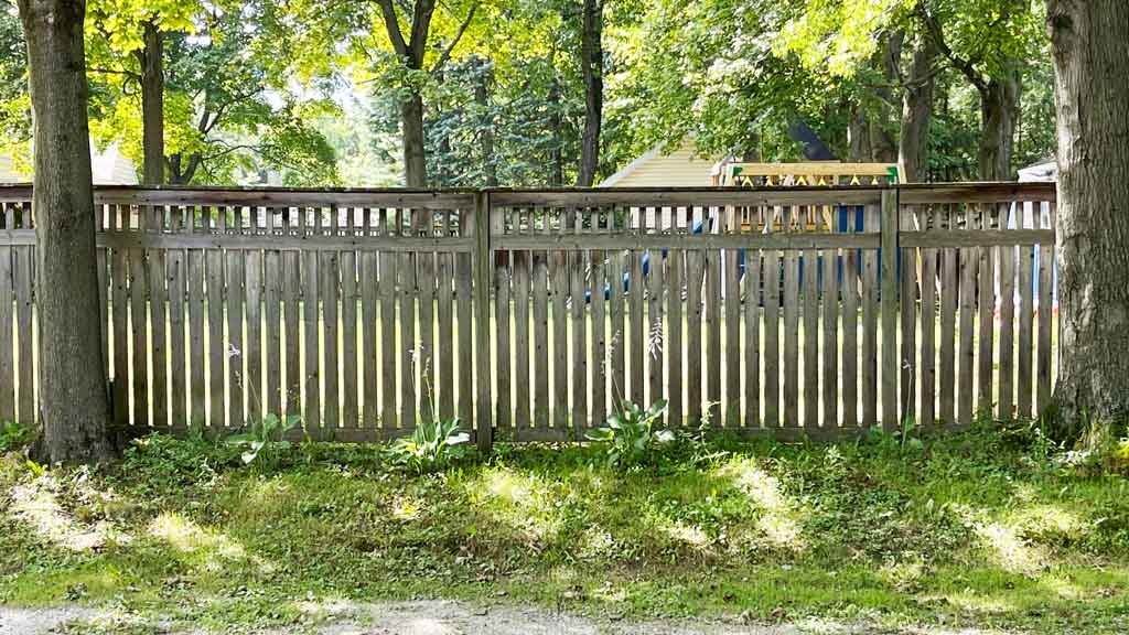 semi private wooden fence