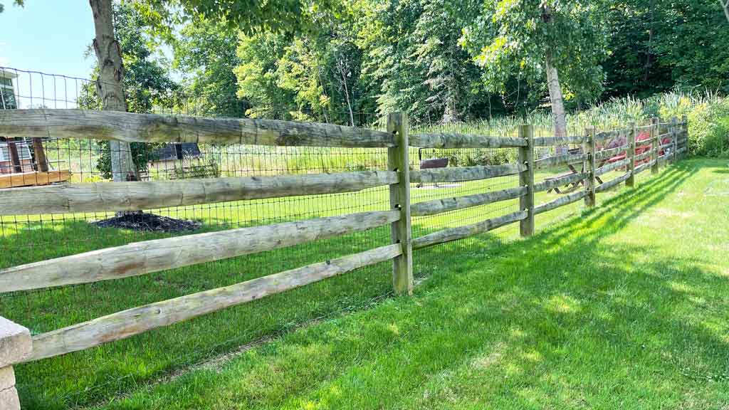 split rail fence with 4 rails