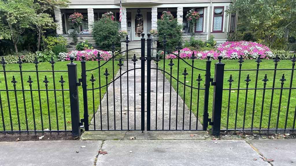 Wrought Iron Double Gate