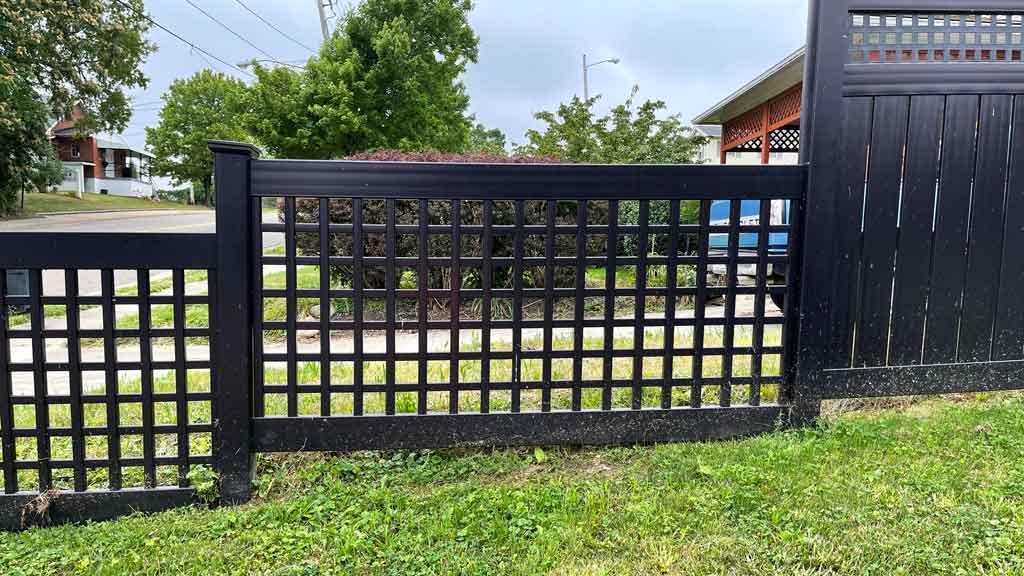 black vinyl fence