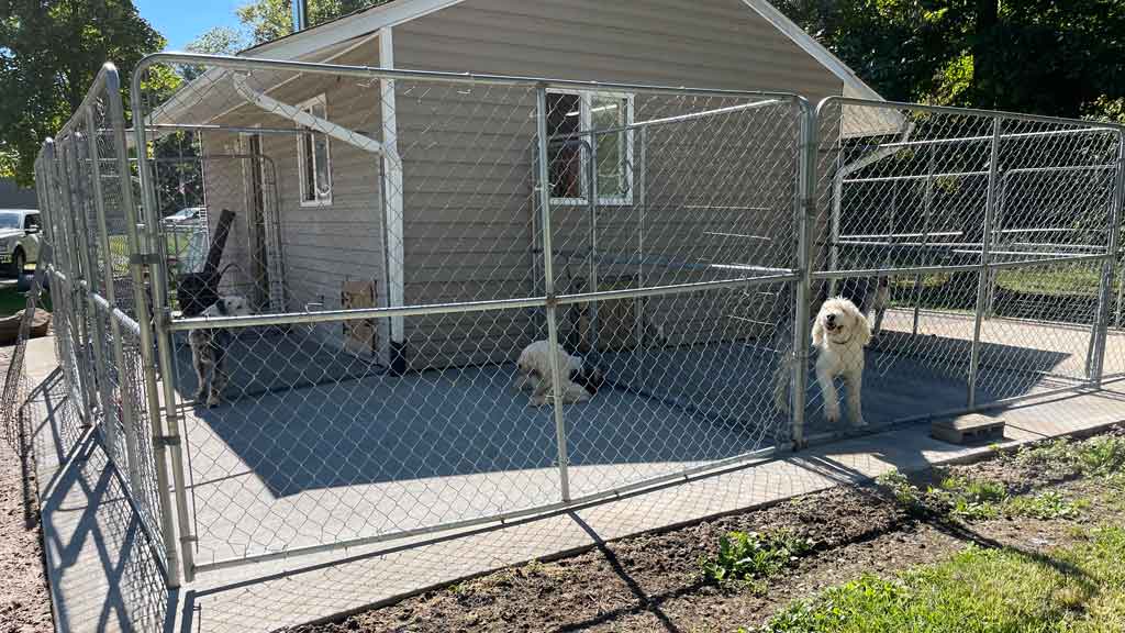 how do you secure a dog fence