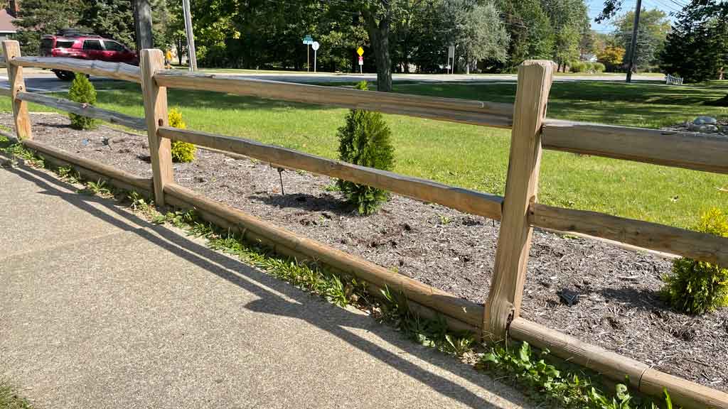 split rail fence made from cedar