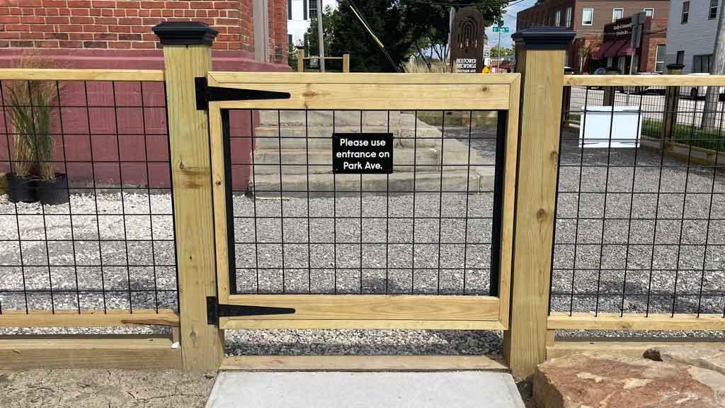 cattle panel gate with wood frame