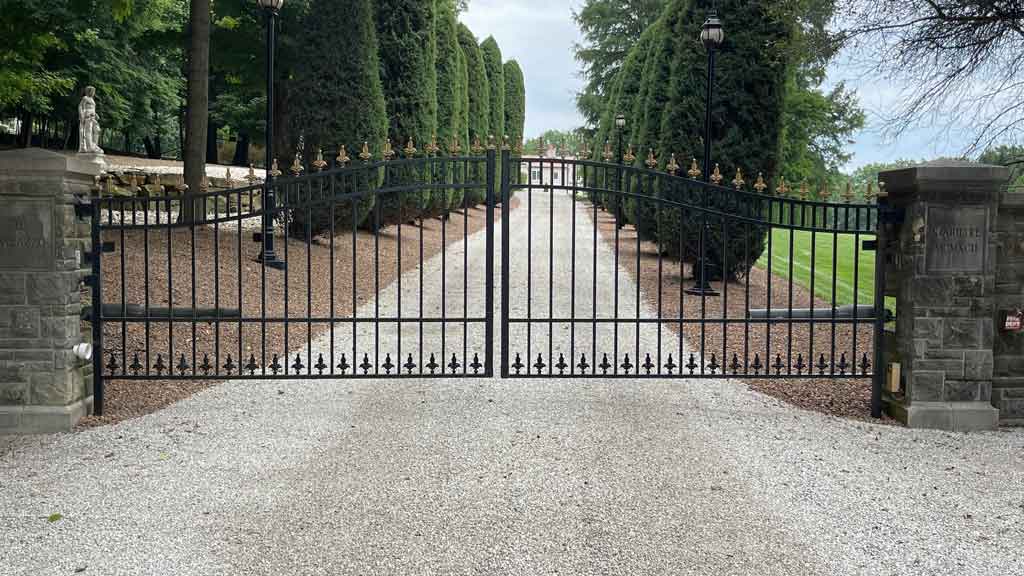 arched driveway gate