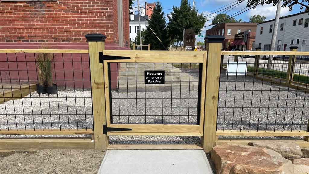 Wood gate and 6x6 posts