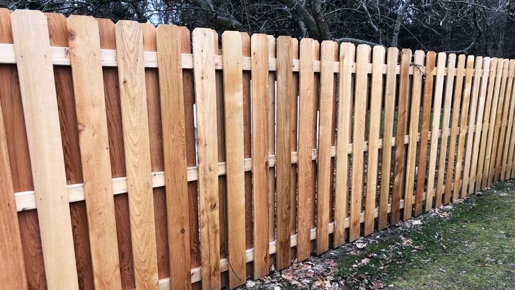 shadow box cedar privacy fence