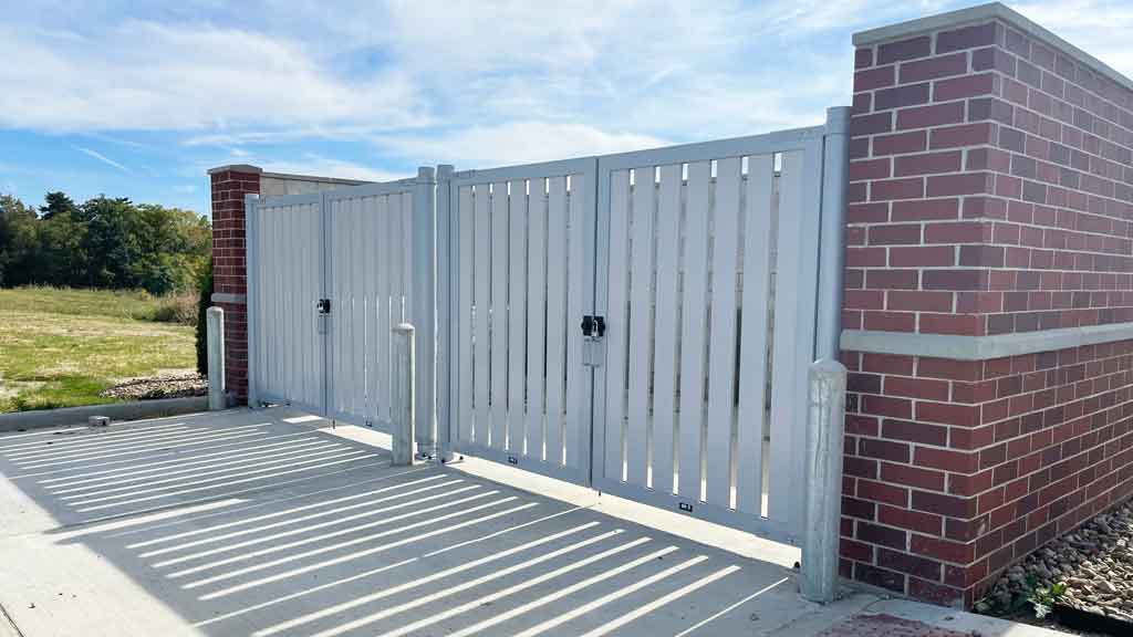 vertical slats in a gate