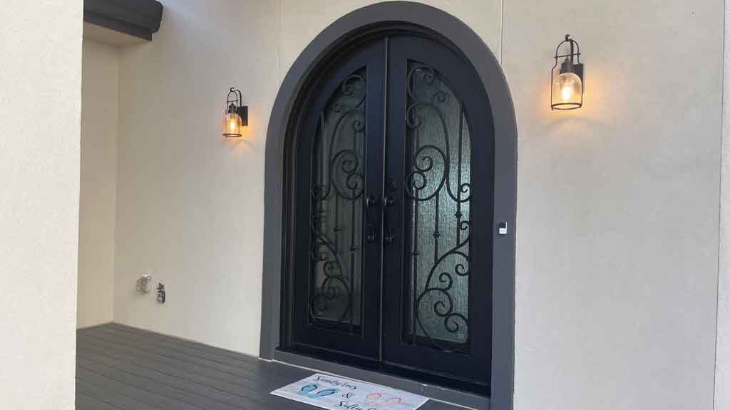 wrought iron door