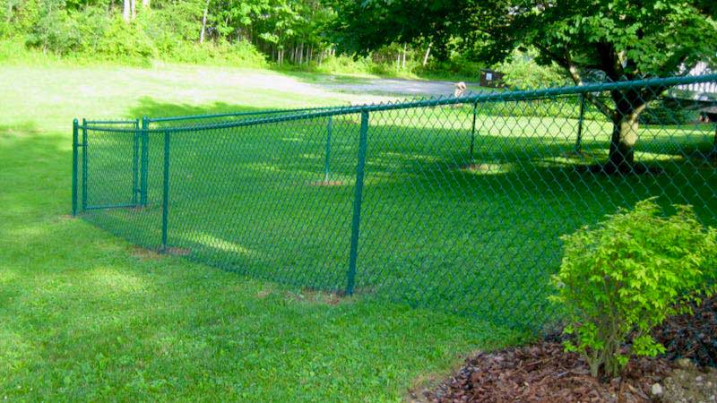 green residential fence