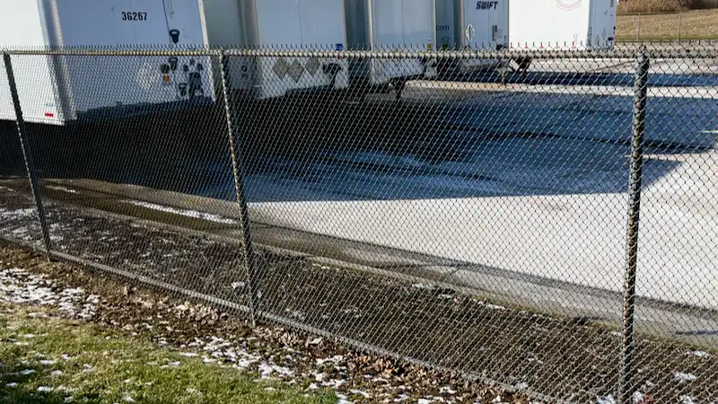 security fence with bottom rail