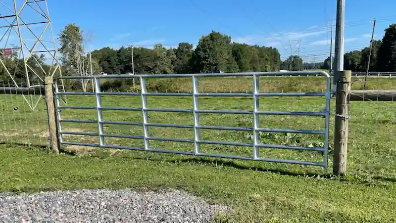 galvanized livestock gate