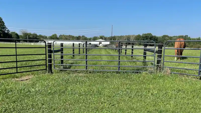 metal tube gate for horse fence