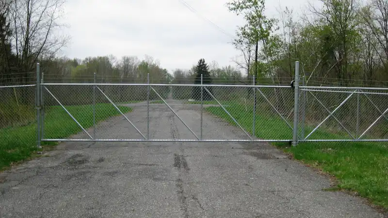 pipe framed cantilever gate