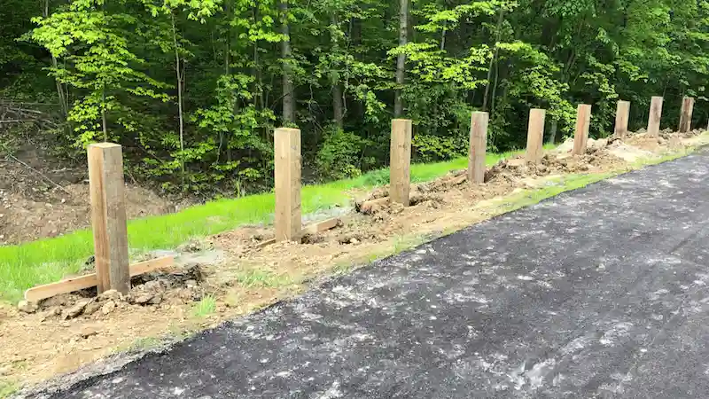 wood guardrail posts